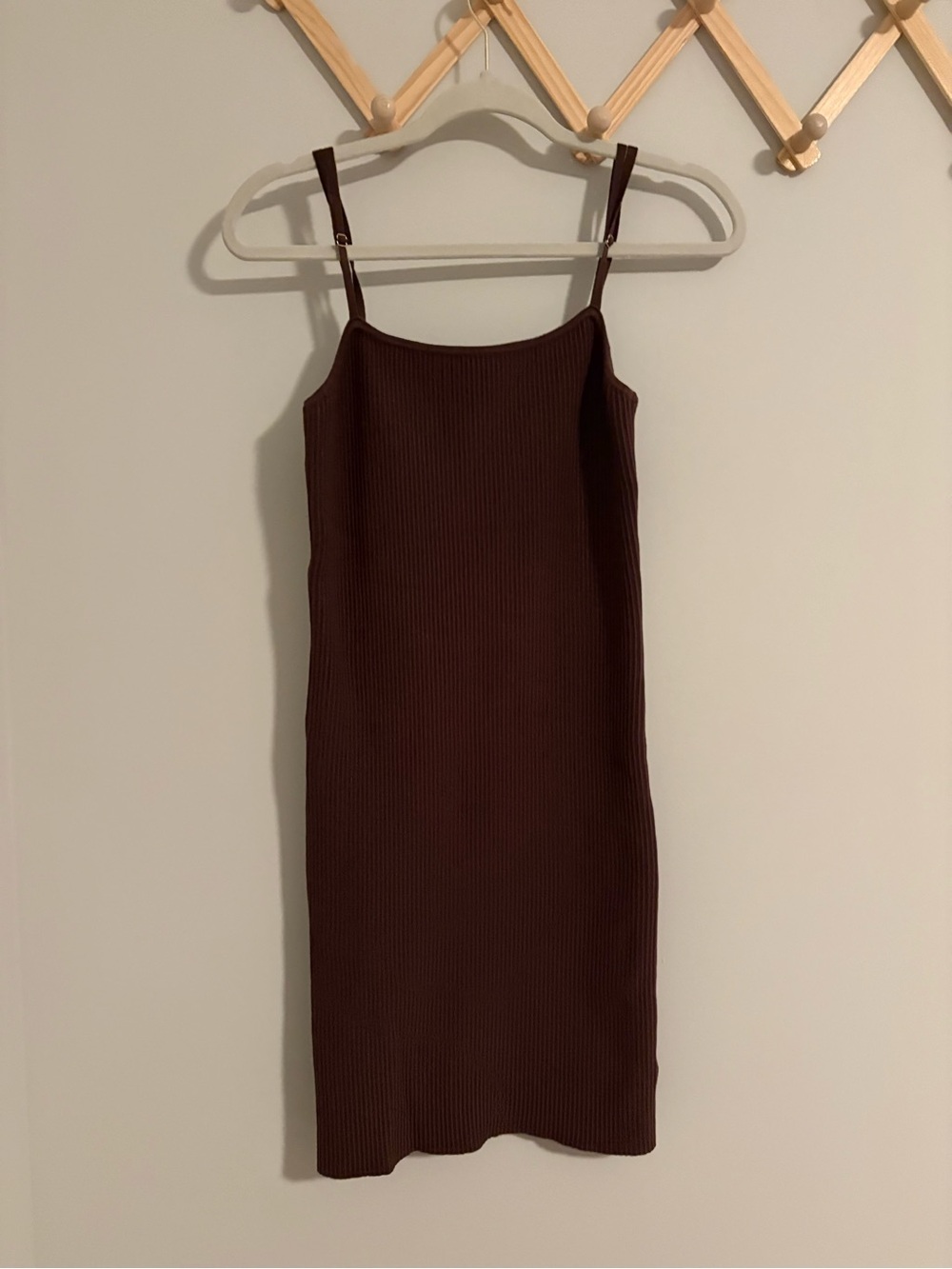 House of Harlow Chocolate Brown Ribbed Mini Dress size XS
